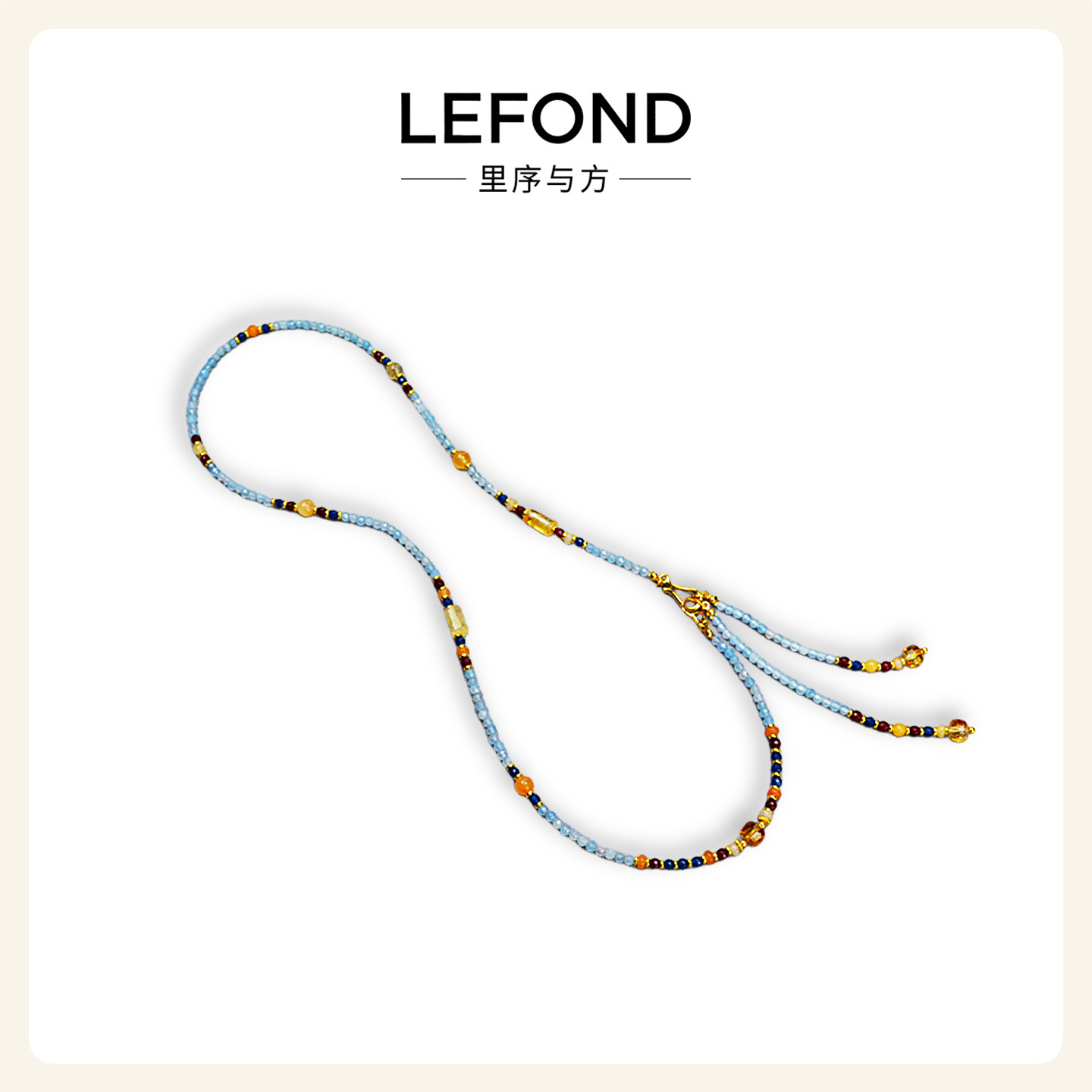 中国风真石串珠流苏可拆卸项链
