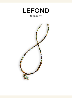轻奢小众松石独角兽锁骨链