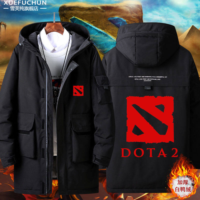 DOTA2刀塔logo技不如人甘拜下风羽绒服男女休闲棉服加厚外套上衣