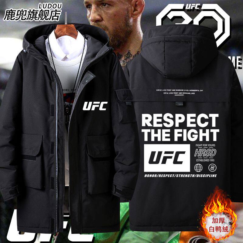 UFC新款MMA综合格斗尊重战斗为你而战男女羽绒服加厚外套棉衣棉服