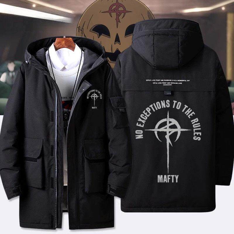 2024机动战士高达动漫周边连帽羽绒服男女青少年夹克闪光的哈萨维