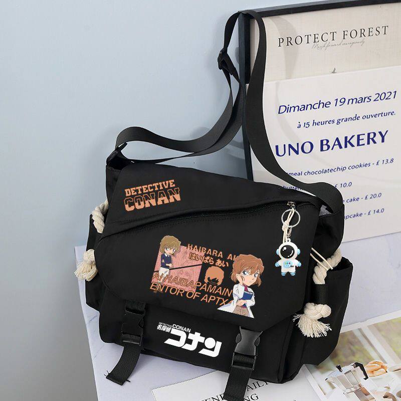 2024新品名侦探柯南动漫周边单肩包工藤新一中小学生儿童大容量男