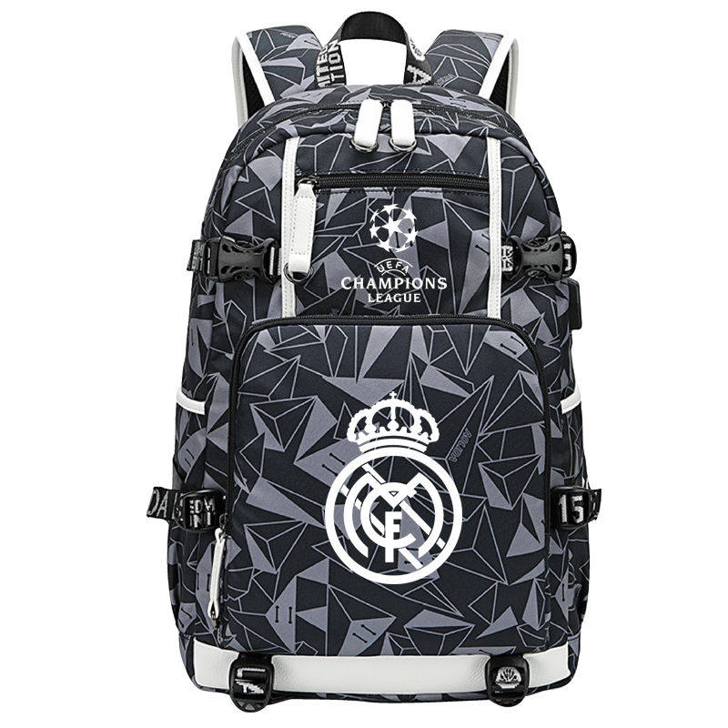 2024新款欧冠双肩包巴萨皇马背包切尔西大容量足球学生书包曼联巴