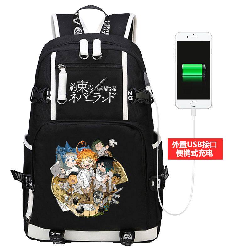 2024约定的梦幻岛书包动漫周边艾玛诺曼雷男女学生双肩背包休闲防