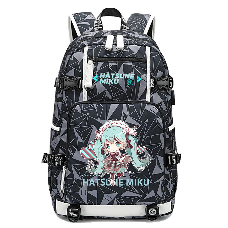 2024初音未来联名动漫书包男女二次元周边大容量背包初高中学生双