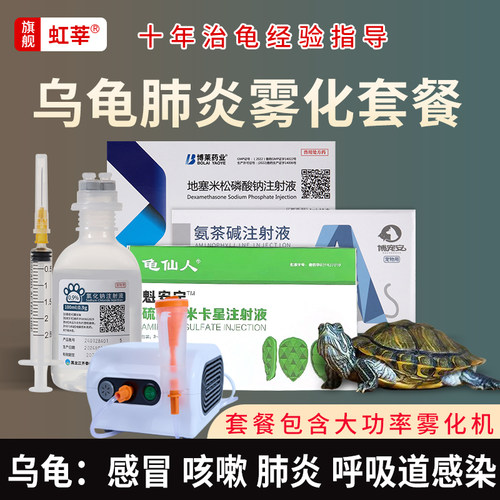 乌龟肺炎雾化药专治乌龟感冒肺炎