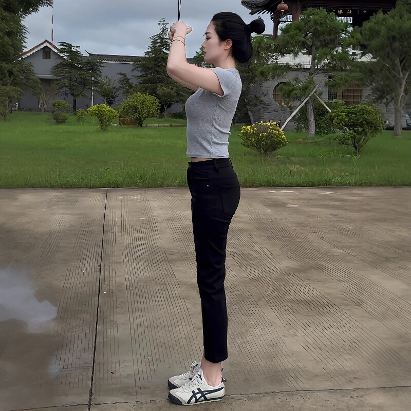 秋季小个子高腰直筒九分牛仔裤