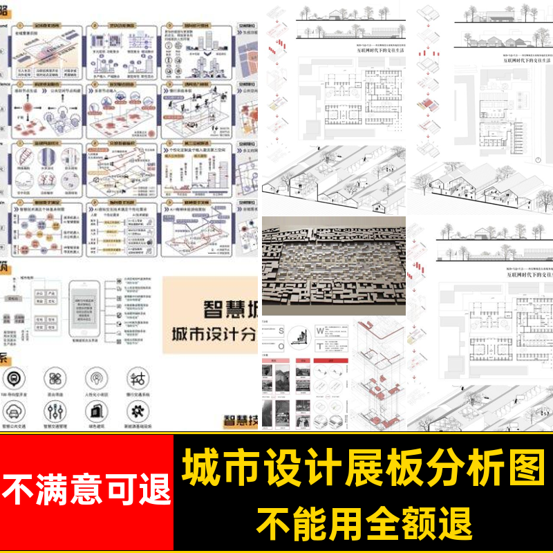 社区城市模版分层展板规划设计策略PSD模块分析图源文件智慧策略