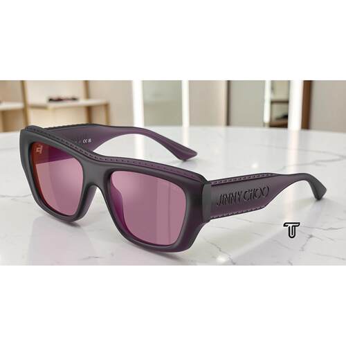 Jimmy Choo JC6003U 5092LB透明Prune紫镜面粉色54mm女士太阳眼镜