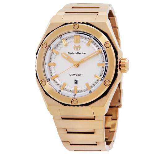 Technomarine TM 416077珊瑚银色表盘45 mm男士手表