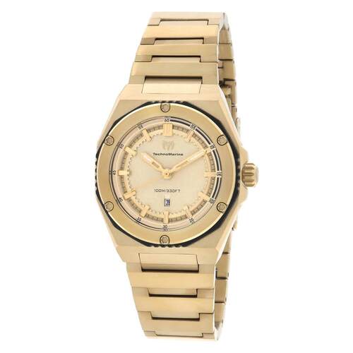 TechnoMarine TM 416045珊瑚金色表盘36 mm女士手表