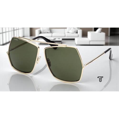MaxMara MM0006 08A闪亮灰色灰64女士太阳眼镜