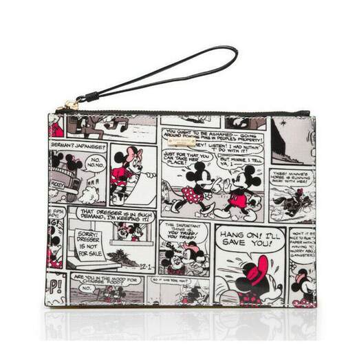 kate spade New York x米妮老鼠comic中号bella手拿钱包NWT