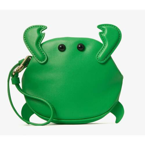 kate spade New York shelly螃蟹手拿真皮Key Fob硬币PurseNWT