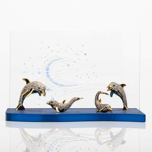 SWAROVSKI施华洛世奇Oliver Weber Figurines made水晶海豚套装