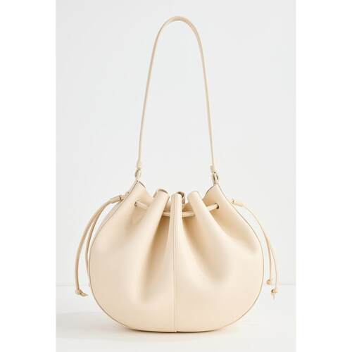 MANSUR GAVRIEL Flores真皮抽绳单肩包NWT Avorio