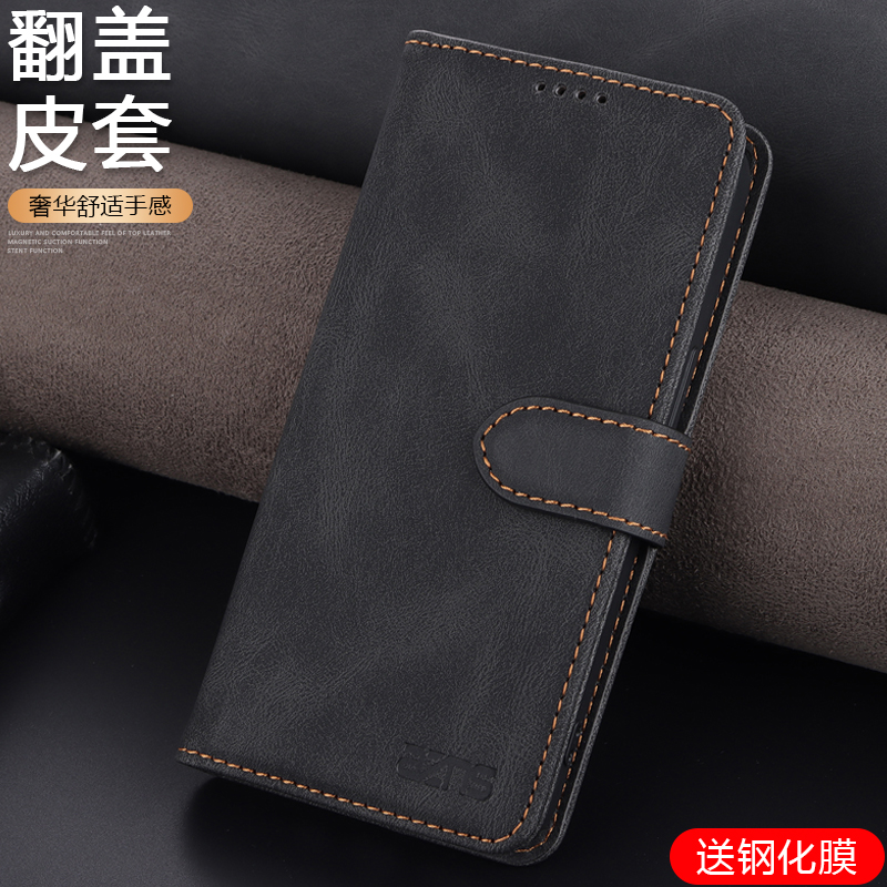 适用小米pocom3pro手机壳翻盖皮套插卡POCOM3Pro保护套5G全包防摔