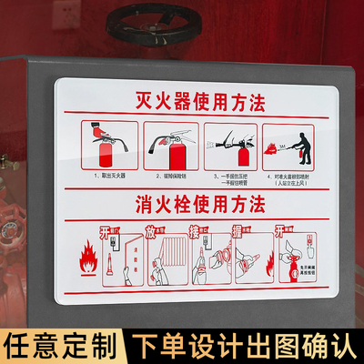 亚克力灭火器标识牌消火栓警示贴