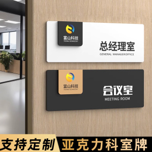 高档办公室亚克力门牌定制