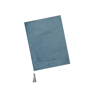 雾霾蓝丝绒欧式签到本结婚宾客签名册礼金簿婚礼签到本绒布风琴页