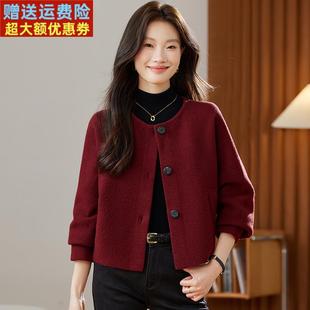 小香风外套女2025新款春秋高级感小个子短款气质连帽洋气秋冬上衣