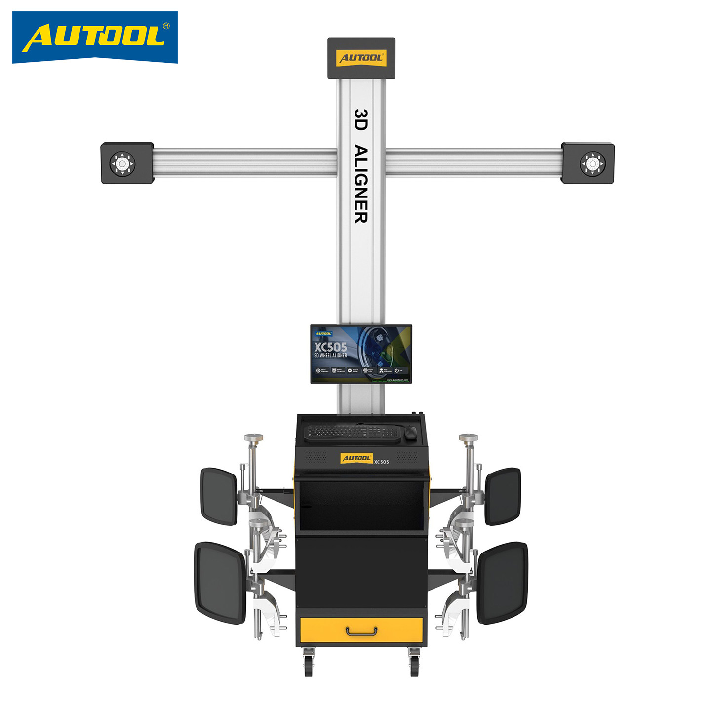 AUTOOL XC505汽车3D四轮定位仪4S店汽修厂高精度保养底盘检测维修