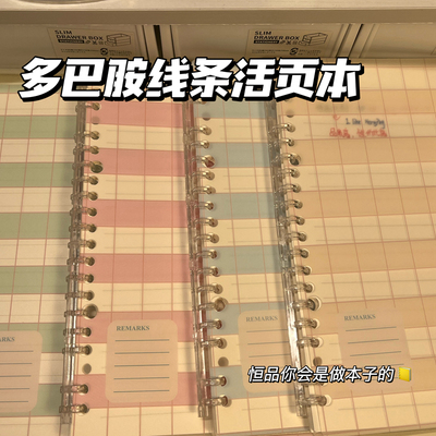恒品PP活页本B5多巴胺透明活页本