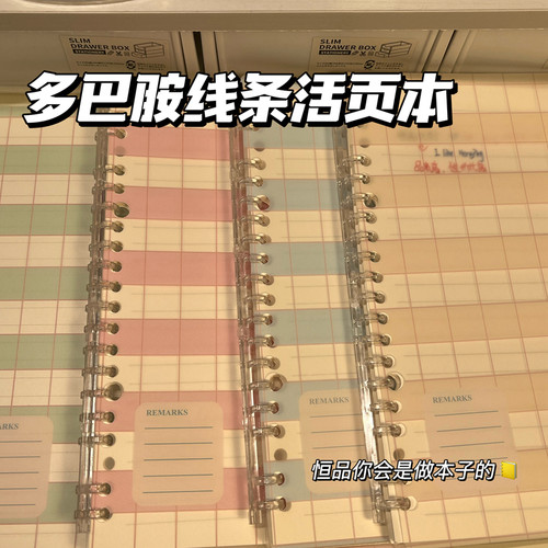 恒品PP活页本B5多巴胺透明活页本