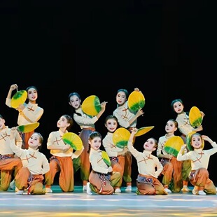 风吹稻花香两岸演出服儿童国风致敬袁隆平红色记忆经典爱国舞蹈服