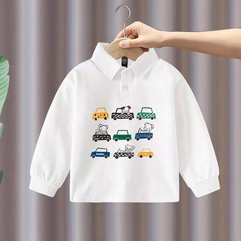 100%纯棉男童Polo长袖T恤春秋新款小孩儿童宝宝卡通帅气印花上衣,童装/婴儿装/亲子装,儿童POLO衫,淘宝优惠券,粉丝福利购,淘宝优惠卷
