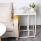 沙发边几现代简约移动角几铁艺创意仿大理石纹家用客厅网红小茶几