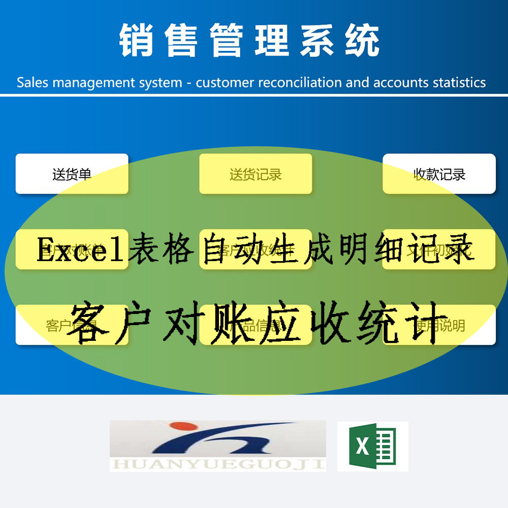 销售送货单管理系统excel表格自动生成明细记录客户对账应收统计