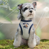 港风卡通狗狗背心宠物猫咪衣服夏季 泰迪柯基雪纳瑞柴犬衣服潮 薄款