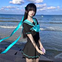 The official "Aonmo-drawn" Hatsune Midori uniform, JK uniform, mid-wear, Japanese high school suit, summer school supply thumbnail 2