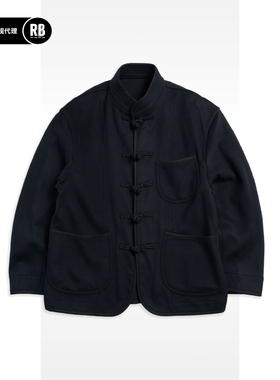 PORTER CLASSIC 秋冬新品小羊绒中式夹克男RADIANCE-Blue