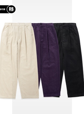 NOSALIGIA 新品单褶灯芯绒长裤男RADIANCE-Blue