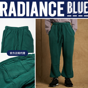 NOSALIGIA秋冬新品 男RADIANCE Blue 棉麻混纺洗水做旧宽松运动卫裤