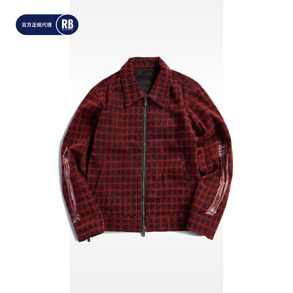 2FCINEMA丝绒丹宁X光片骨头夹克