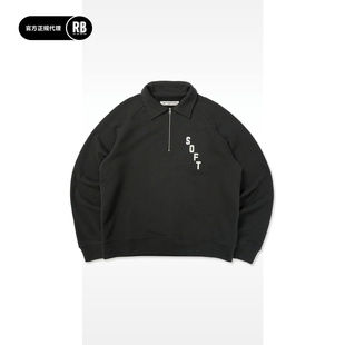 Blue 半拉翻领卫衣男RADIANCE SOFT CONTAINER