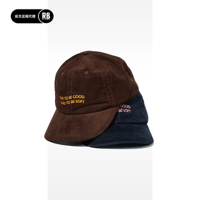 SOFTCONTAINER灯芯绒刺绣棒球帽