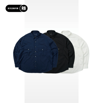 Porter Classic新品卷袖衬衫男休闲工装多口袋棉质长袖衬衣