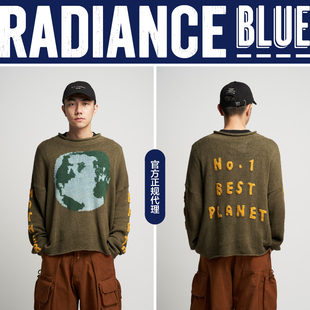 男RADIANCE StoryMfg 春夏新品 植物染纱线手工渔夫针织衫 Blue