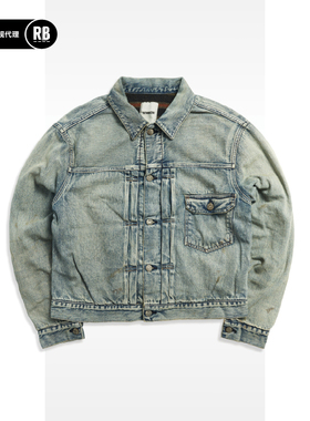 BOWWOW 秋冬新品毛毯内里做旧牛仔夹克男RADIANCE-Blue