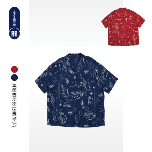 PORTERCLASSIC人造丝夏威夷衬衫