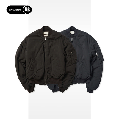 YOKE 秋冬新品羊毛斜纹布飞行夹克男RADIANCE-Blue