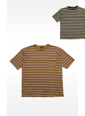 Nigel Cabourn 春夏新品复古9.5oz条纹短袖T恤男RADIANCE-Blue