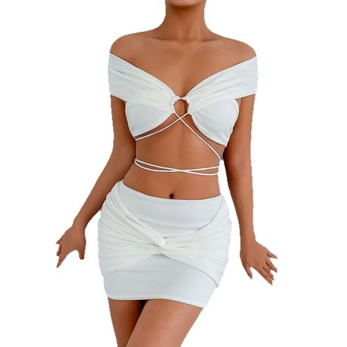 性感修身气质绑带短裙