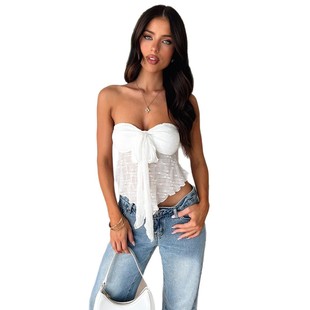 One Strap Collar Shoulder Top性感一字领露肩绑带上衣 Off Sexy