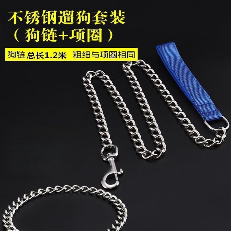 罗威纳幼犬狗圈颈圈狗铁链拉布拉多绳链遛狗宠物狗V大型犬围脖脖