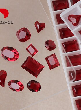 东洲水晶安可拉红冰透底美甲钻秋冬深酒红红冰糖指甲饰品K9尖底钻